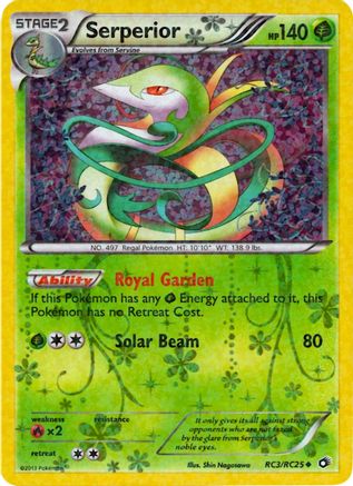 Serperior RC3/RC25  - Holofoil Legendary Treasures Radiant Collection - Uncommon