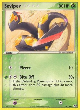Seviper/106  - Reverse Holofoil Emerald - Rare