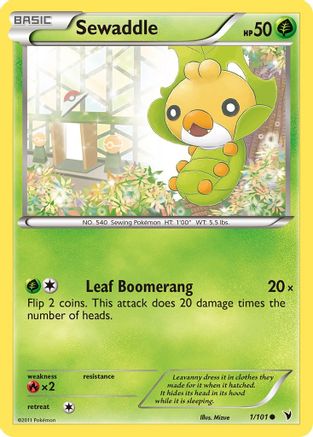 Sewaddle  - Reverse Holofoil Noble Victories - Common