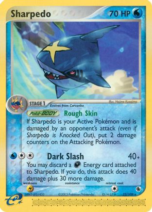 Sharpedo  - Reverse Holofoil Ruby and Sapphire - Rare