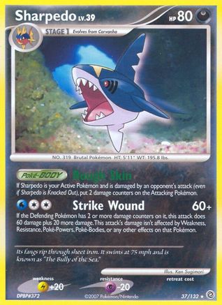 Sharpedo/132  - Reverse Holofoil Secret Wonders - Rare