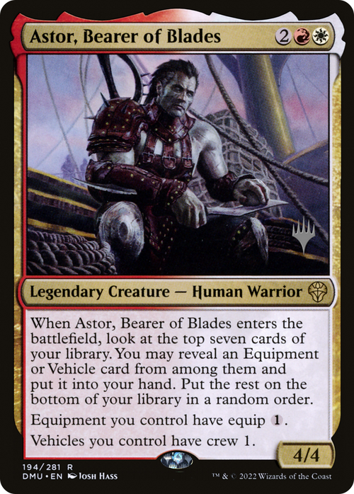 Astor, Bearer of Blades (PPDMU-194) - Dominaria United Promos Foil