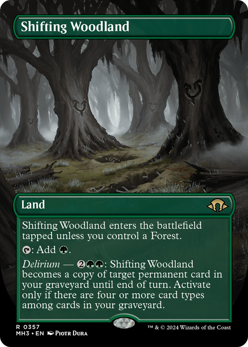 Shifting Woodland (Borderless) (MH3-357) - Modern Horizons 3 Foil