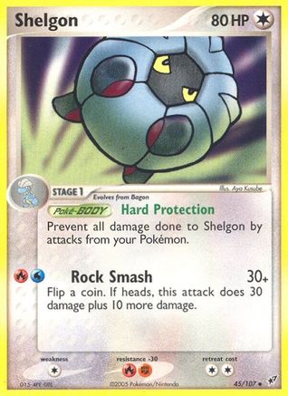 Shelgon/107  - Reverse Holofoil Deoxys - Uncommon