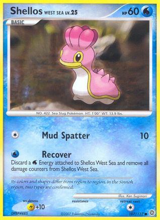 Shellos West Sea/132  - Reverse Holofoil Secret Wonders - Common