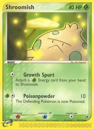 Shroomish/100  - Reverse Holofoil Sandstorm - Common