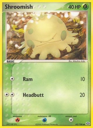 Shroomish/106  - Reverse Holofoil Emerald - Common