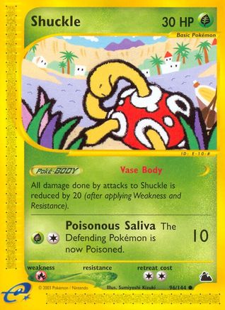 Shuckle/144  - Reverse Holofoil Skyridge - Common