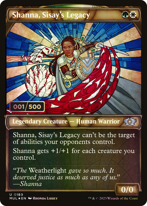 Shanna, Sisay's Legacy (Serial Numbered) (MUL-189) - Multiverse Legends: (Showcase) Foil