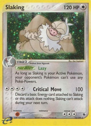 Slaking  - Reverse Holofoil Ruby and Sapphire - Holo Rare