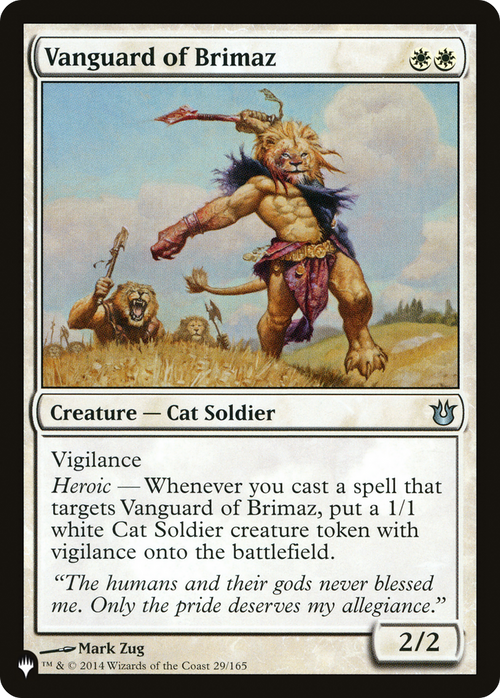Vanguard of Brimaz (LIST-BNG-29) - The List