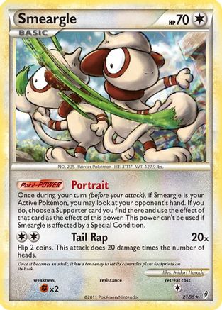 Smeargle/95  - Reverse Holofoil Call of Legends - Holo Rare