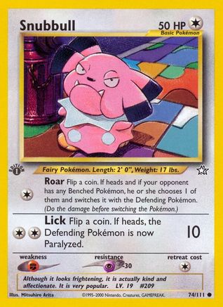 Snubbull 074/111  - 1st Edition Neo Genesis - Common
