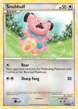 Snubbull  - Reverse Holofoil Call of Legends - Common