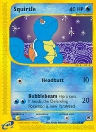 Squirtle (132) (132) 132/165  - Reverse Holofoil Expedition - Common