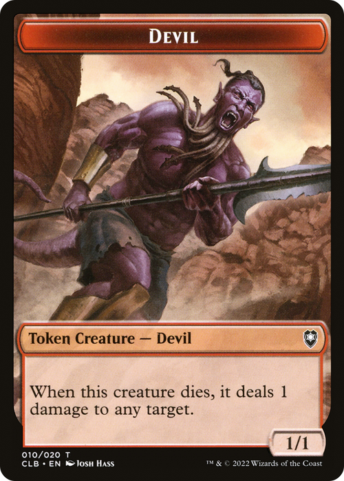 Devil Token (CLB-010) - Battle for Baldur's Gate Tokens