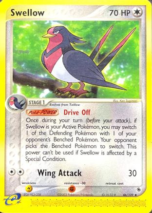 Swellow/109  Ruby and Sapphire - Uncommon
