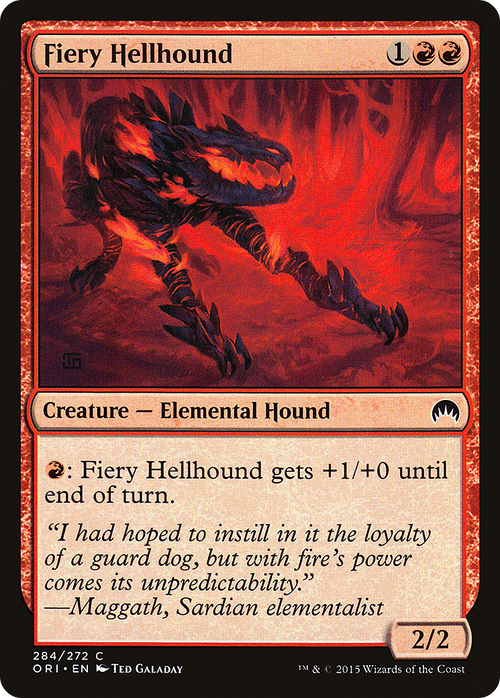 Fiery Hellhound (ORI-284) - Magic Origins