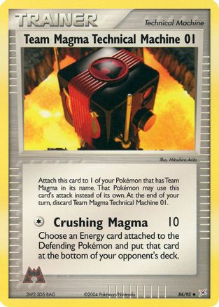 Team Magma Technical Machine 01/95  - Reverse Holofoil Team Magma vs Team Aqua - Uncommon