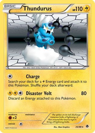 Thundurus/98  - Reverse Holofoil Emerging Powers - Holo Rare