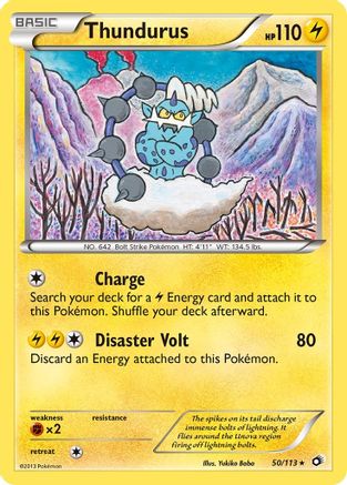 Thundurus 050/113  - Reverse Holofoil Legendary Treasures - Holo Rare