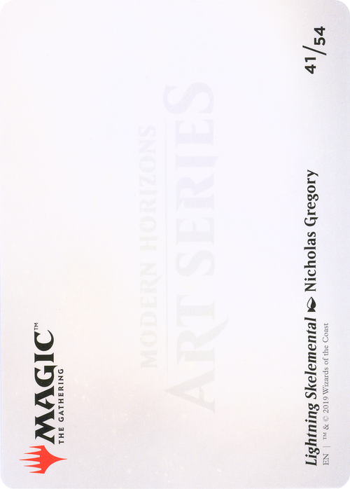 Lightning Skelemental // Lightning Skelemental (AMH1-041) - Modern Horizons Art Series (Borderless)