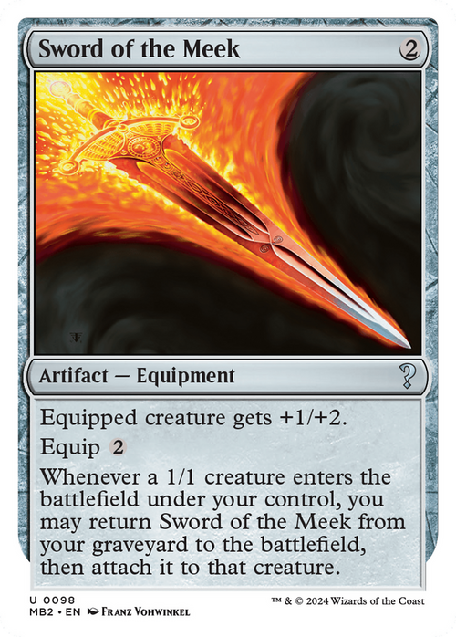 Sword of the Meek (White Border) (MB2-098) - Mystery Booster 2