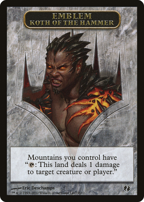 Emblem - Koth of the Hammer (DDI-002) - Duel Decks: Venser vs. Koth Tokens