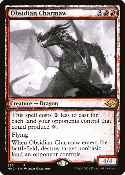 Obsidian Charmaw (Showcase) (MH2-353) - Modern Horizons 2: (Showcase) Foil