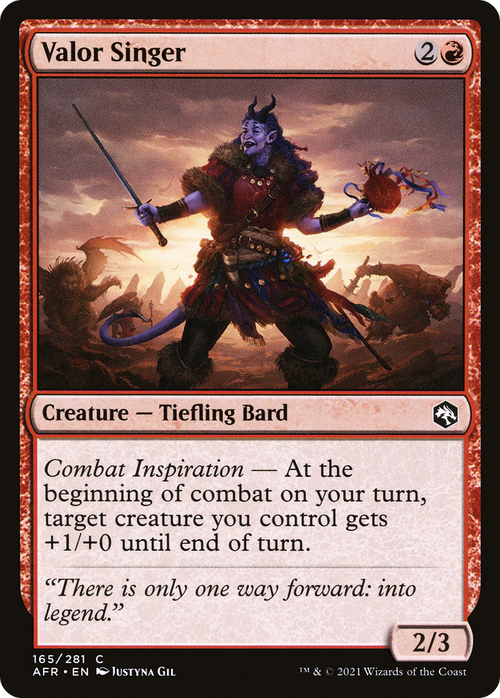 Valor Singer (AFR-165) - Adventures in the Forgotten Realms Foil