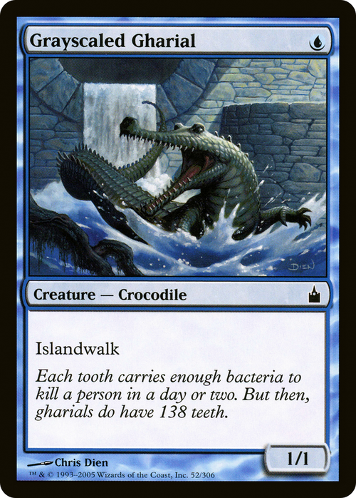Grayscaled Gharial (RAV-052) - Ravnica: City of Guilds Foil