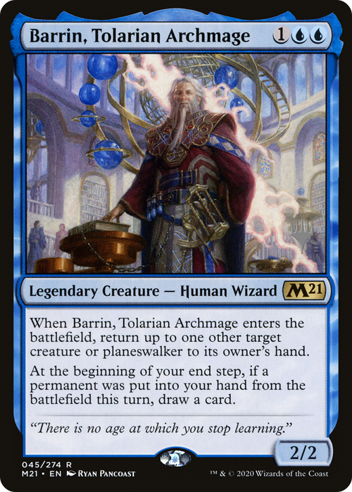 Barrin, Tolarian Archmage (PPM21-45P) - Core Set 2021 Promos Foil