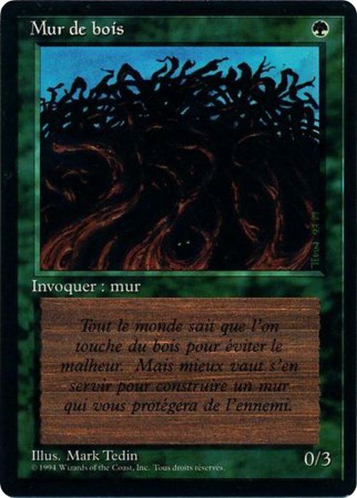 Wall of Wood (FBB-) - Foreign Black Border