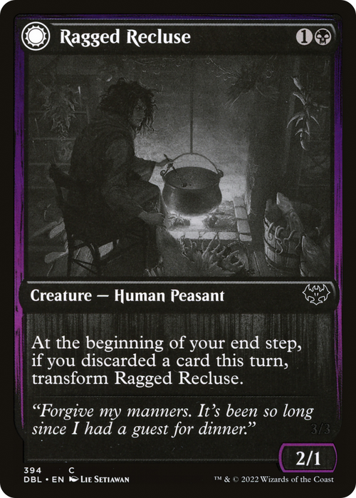 Ragged Recluse (DBL-394) - Innistrad: Double Feature: (Double Faced Transform) Foil