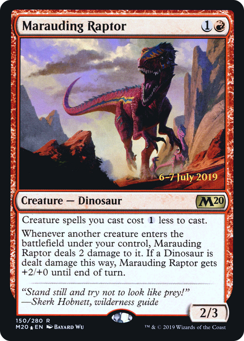 Marauding Raptor (PRE-150S) - Core Set 2020 Promos Foil