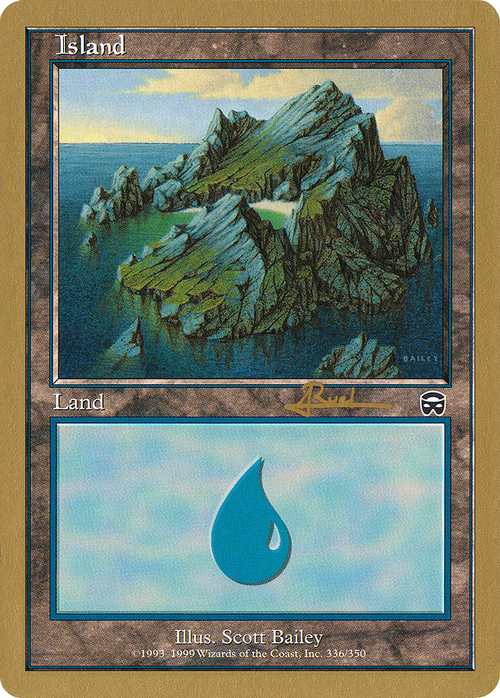 Island (336) - 2001 Antoine Ruel (MMQ) (WCD-) - World Championship Decks 2001