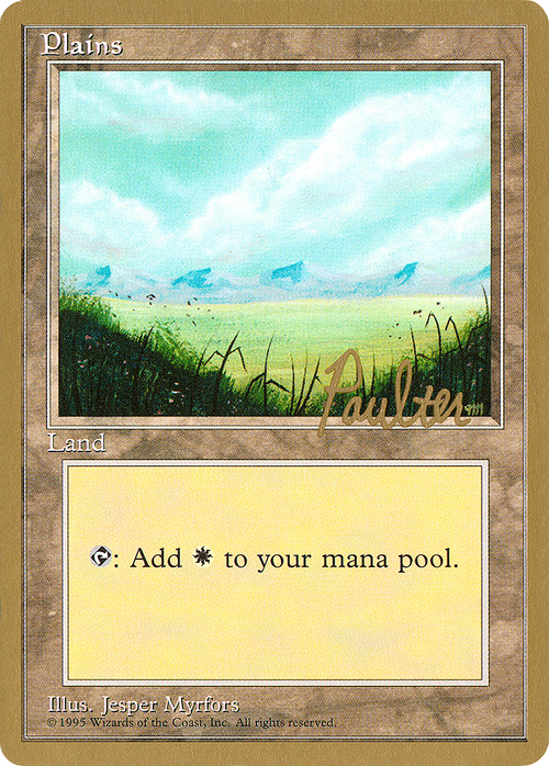 Plains (C) - 1996 Preston Poulter (4ED) (WCD-) - Pro Tour Collector Set