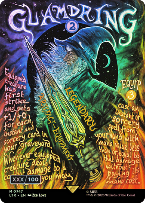 Glamdring (Borderless Poster) (Serial Numbered) (LTR-747) - The Lord of the Rings: Tales of Middle-earth Foil