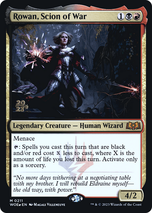 Rowan, Scion of War (PRE-211) - Wilds of Eldraine Promos Foil