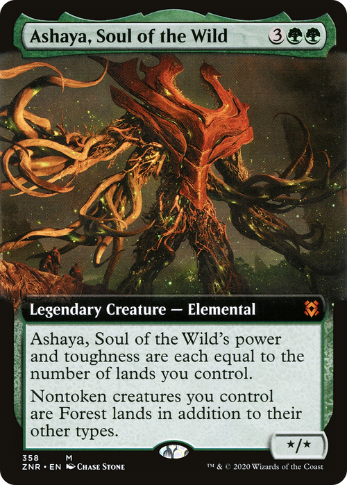 Ashaya, Soul of the Wild (Extended Art) (ZNR-358) - Zendikar Rising: (Extended Art)