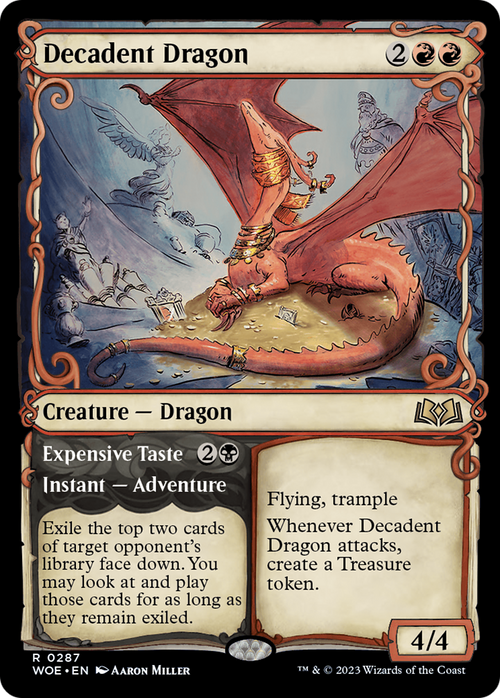 Decadent Dragon (Showcase) (WOE-287) - Wilds of Eldraine: (Showcase)