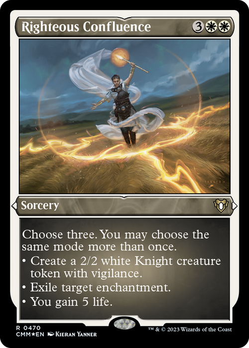Righteous Confluence (Foil Etched) (CMM-470) - Commander Masters Foil