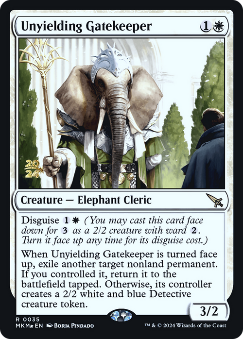 Unyielding Gatekeeper (PRE-035) - Murders at Karlov Manor Promos Foil