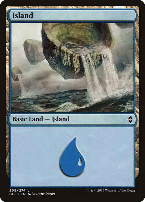 Island (258) (BFZ-258A) - Battle for Zendikar