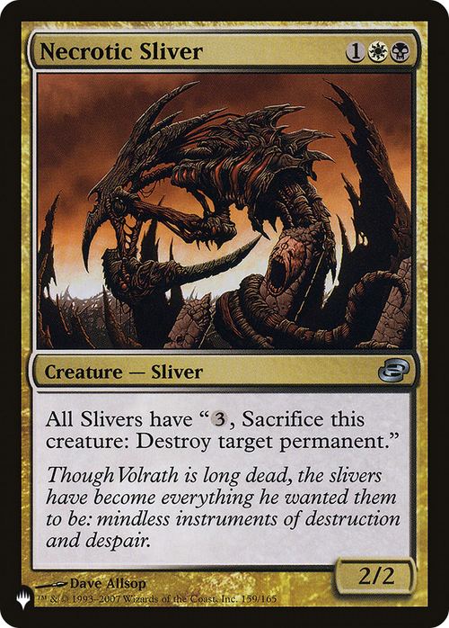Necrotic Sliver (LIST-PLC-159) - The List