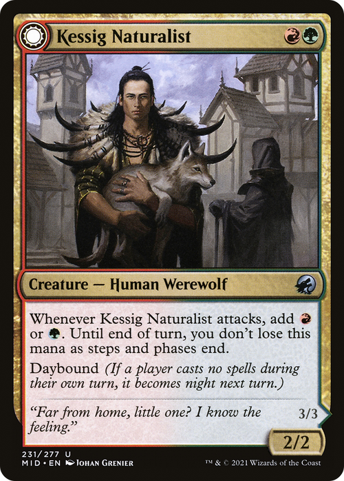 Kessig Naturalist (MID-231) - Innistrad: Midnight Hunt: (Double Faced Transform)