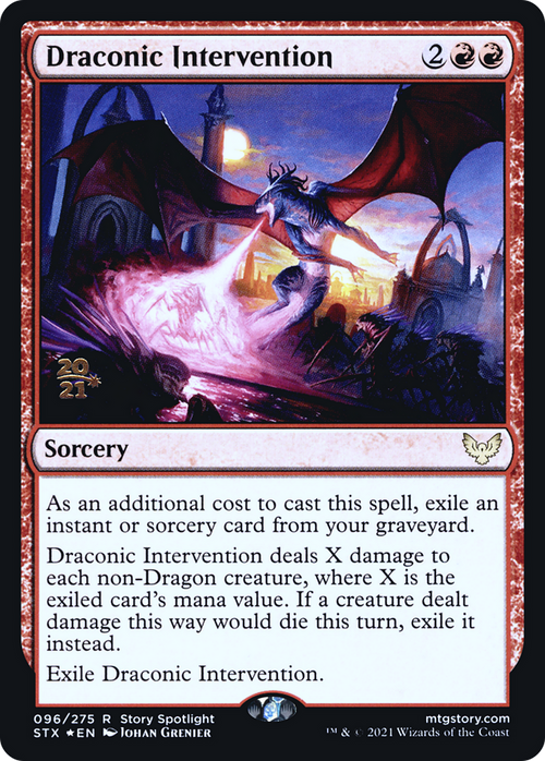 Draconic Intervention (PRE-96S) - Strixhaven: School of Mages Promos Foil
