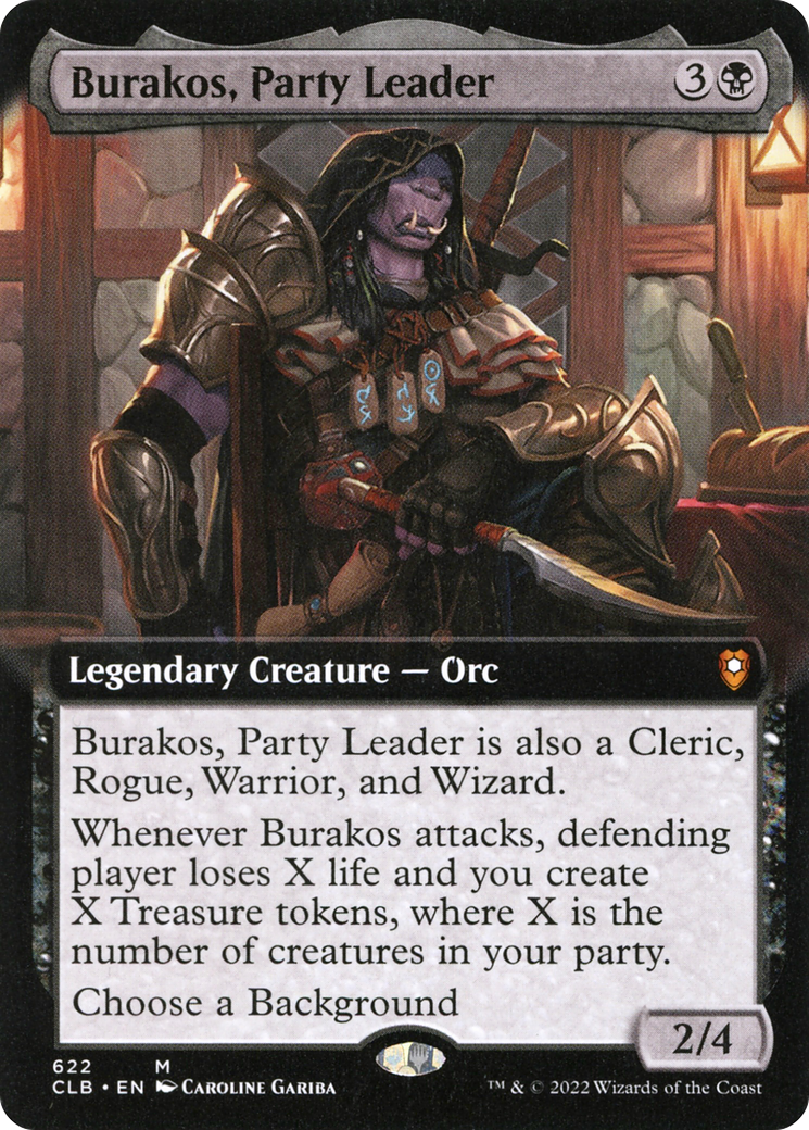 Burakos, Party Leader (Extended Art) (CLB-622) - Commander Legends: Battle for Baldur's Gate: (Extended Art) Foil