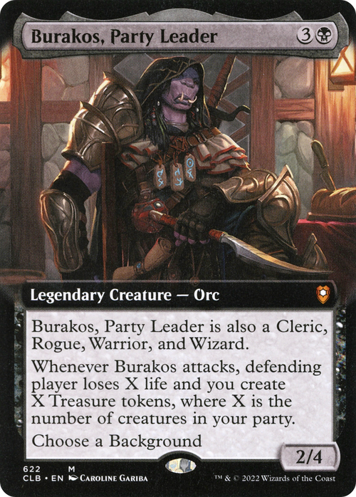 Burakos, Party Leader (Extended Art) (CLB-622) - Commander Legends: Battle for Baldur's Gate: (Extended Art) Foil