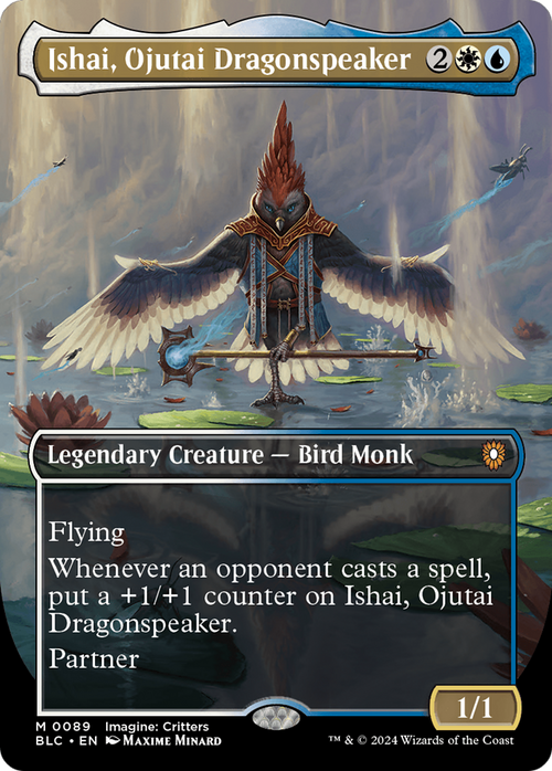 Ishai, Ojutai Dragonspeaker (Borderless) (BLC-089) - Bloomburrow Commander Foil